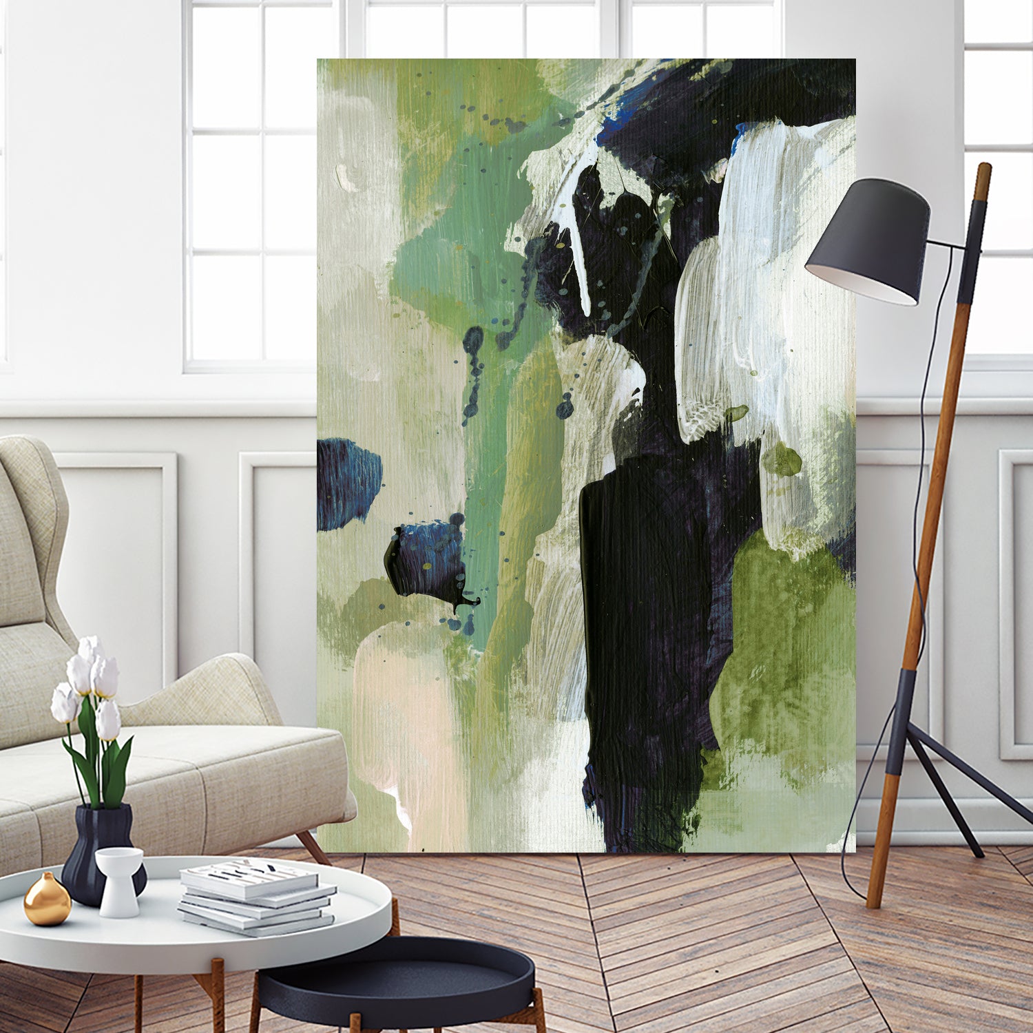 Waterfall by Dan on GIANT ART - abstract green