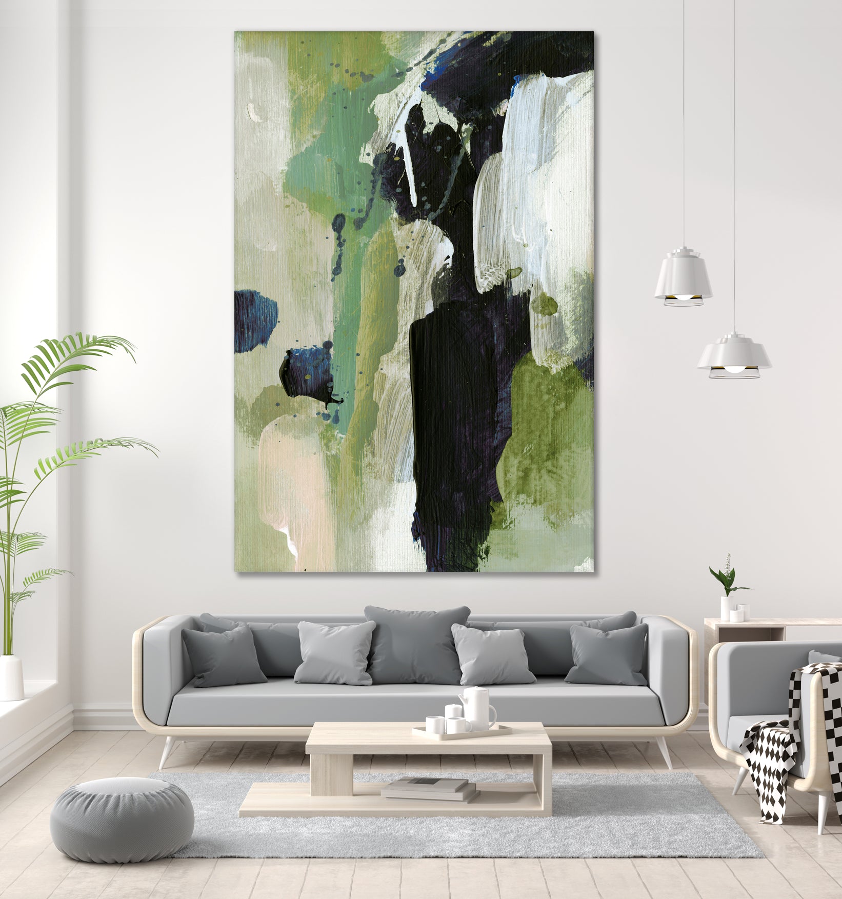 Waterfall by Dan on GIANT ART - abstract green