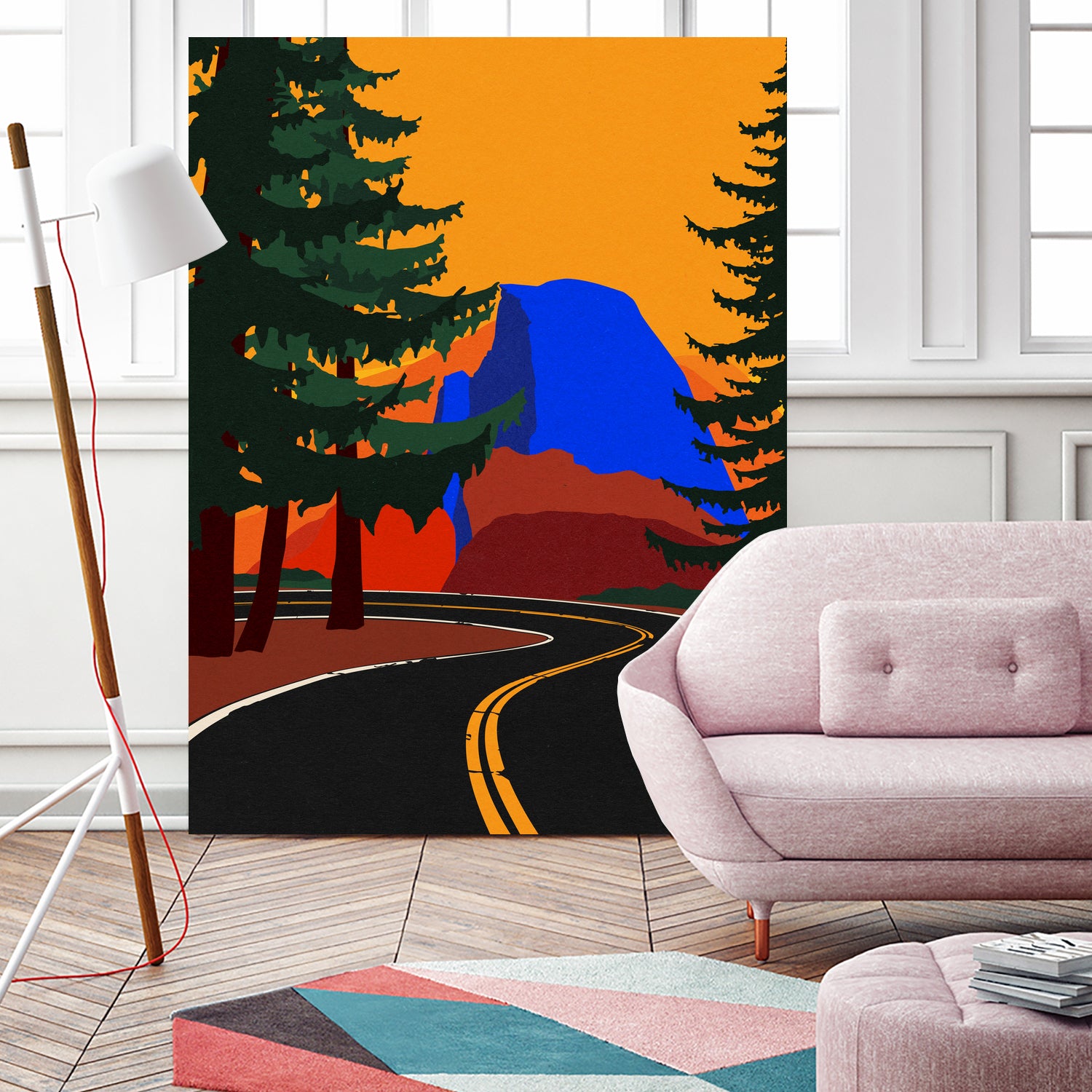 Clacier Road With Half Dome by Rosi Feist on GIANT ART - illustration half dome