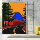 Clacier Road With Half Dome by Rosi Feist on GIANT ART - illustration half dome