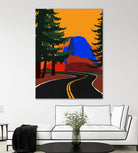 Clacier Road With Half Dome by Rosi Feist on GIANT ART - illustration half dome