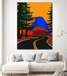 Clacier Road With Half Dome by Rosi Feist on GIANT ART - illustration half dome