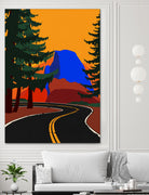 Clacier Road With Half Dome by Rosi Feist on GIANT ART - illustration half dome