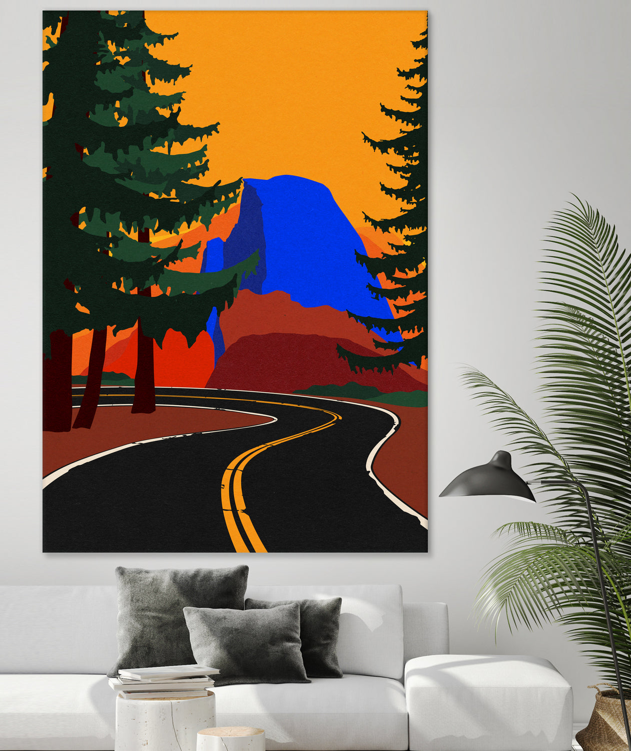 Clacier Road With Half Dome by Rosi Feist on GIANT ART - illustration half dome