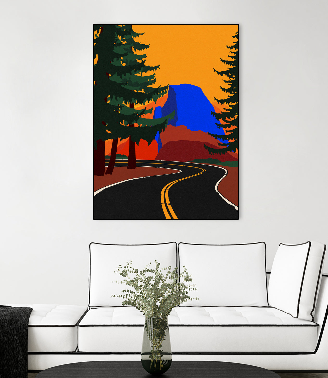 Clacier Road With Half Dome by Rosi Feist on GIANT ART - illustration half dome