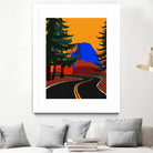 Clacier Road With Half Dome by Rosi Feist on GIANT ART - illustration half dome