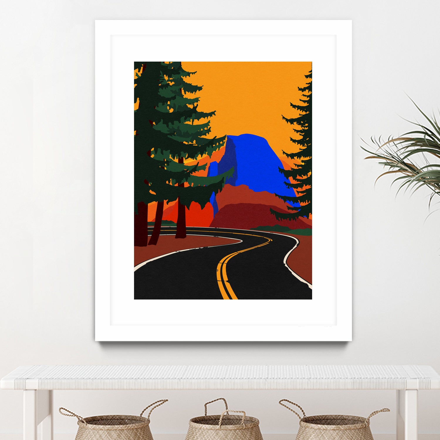 Clacier Road With Half Dome by Rosi Feist on GIANT ART - illustration half dome