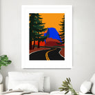 Clacier Road With Half Dome by Rosi Feist on GIANT ART - illustration half dome