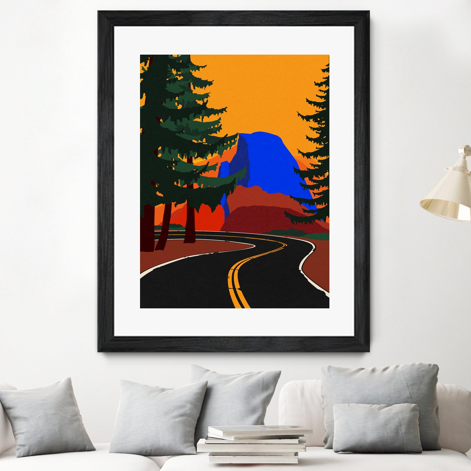 Clacier Road With Half Dome by Rosi Feist on GIANT ART - illustration half dome