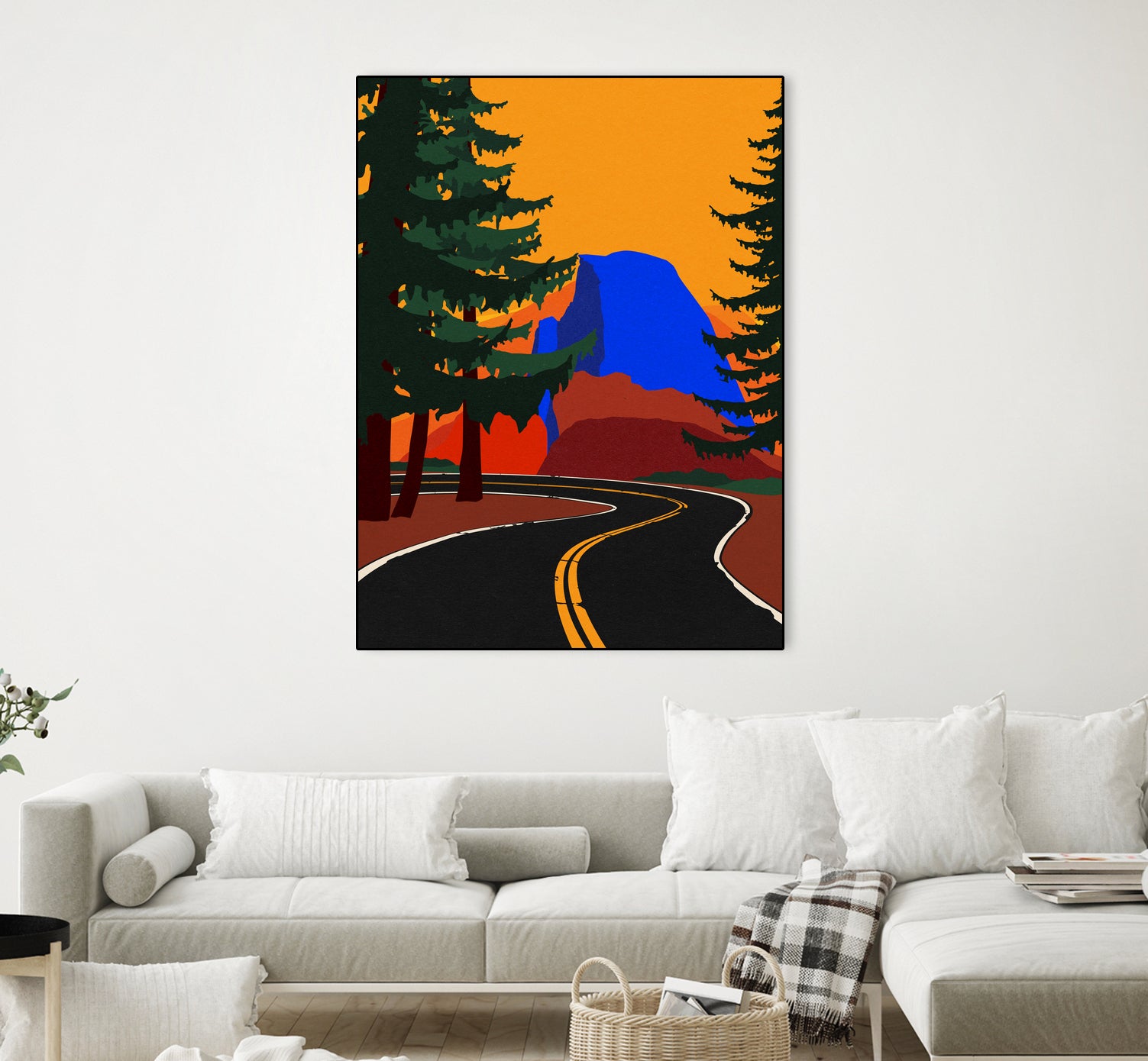 Clacier Road With Half Dome by Rosi Feist on GIANT ART - illustration half dome