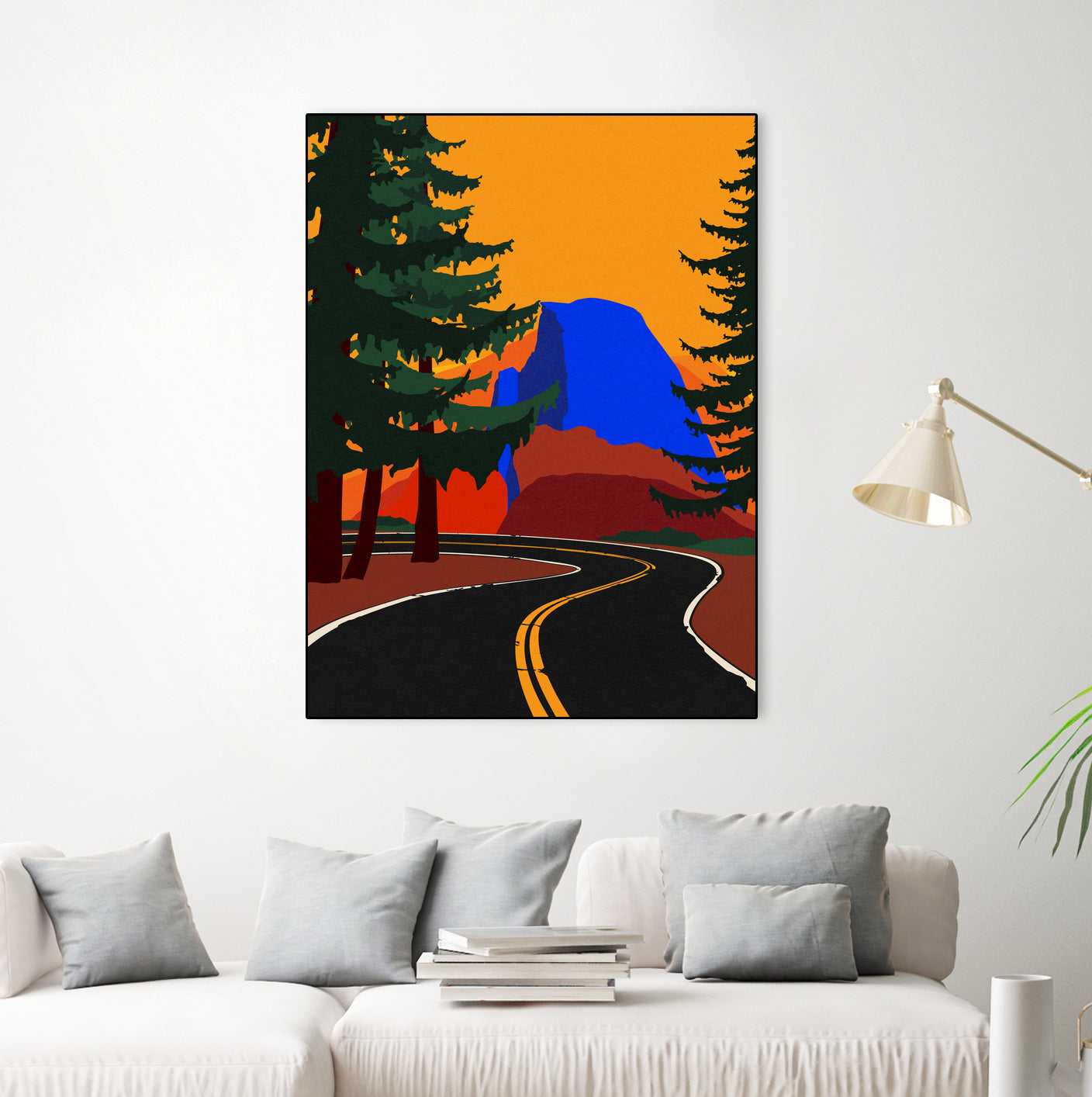 Clacier Road With Half Dome by Rosi Feist on GIANT ART - illustration half dome