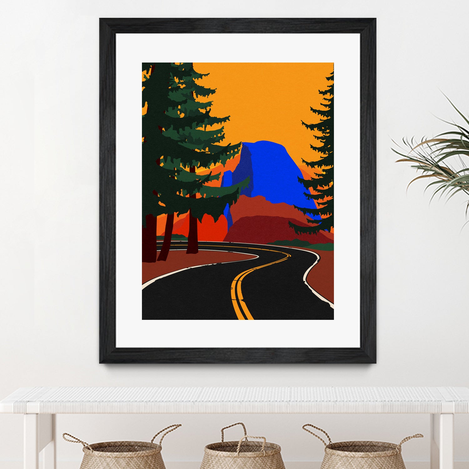 Clacier Road With Half Dome by Rosi Feist on GIANT ART - illustration half dome