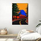 Clacier Road With Half Dome by Rosi Feist on GIANT ART - illustration half dome