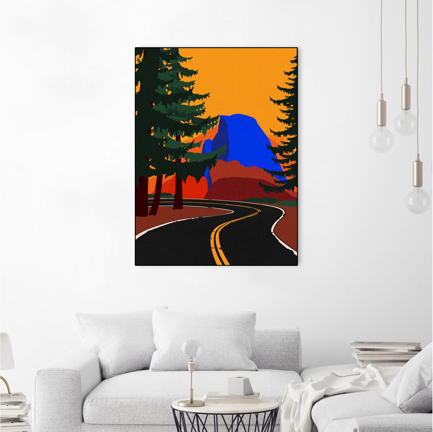 Clacier Road With Half Dome by Rosi Feist on GIANT ART - illustration half dome