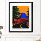 Clacier Road With Half Dome by Rosi Feist on GIANT ART - illustration half dome