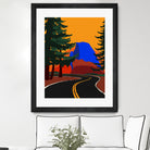 Clacier Road With Half Dome by Rosi Feist on GIANT ART - illustration half dome