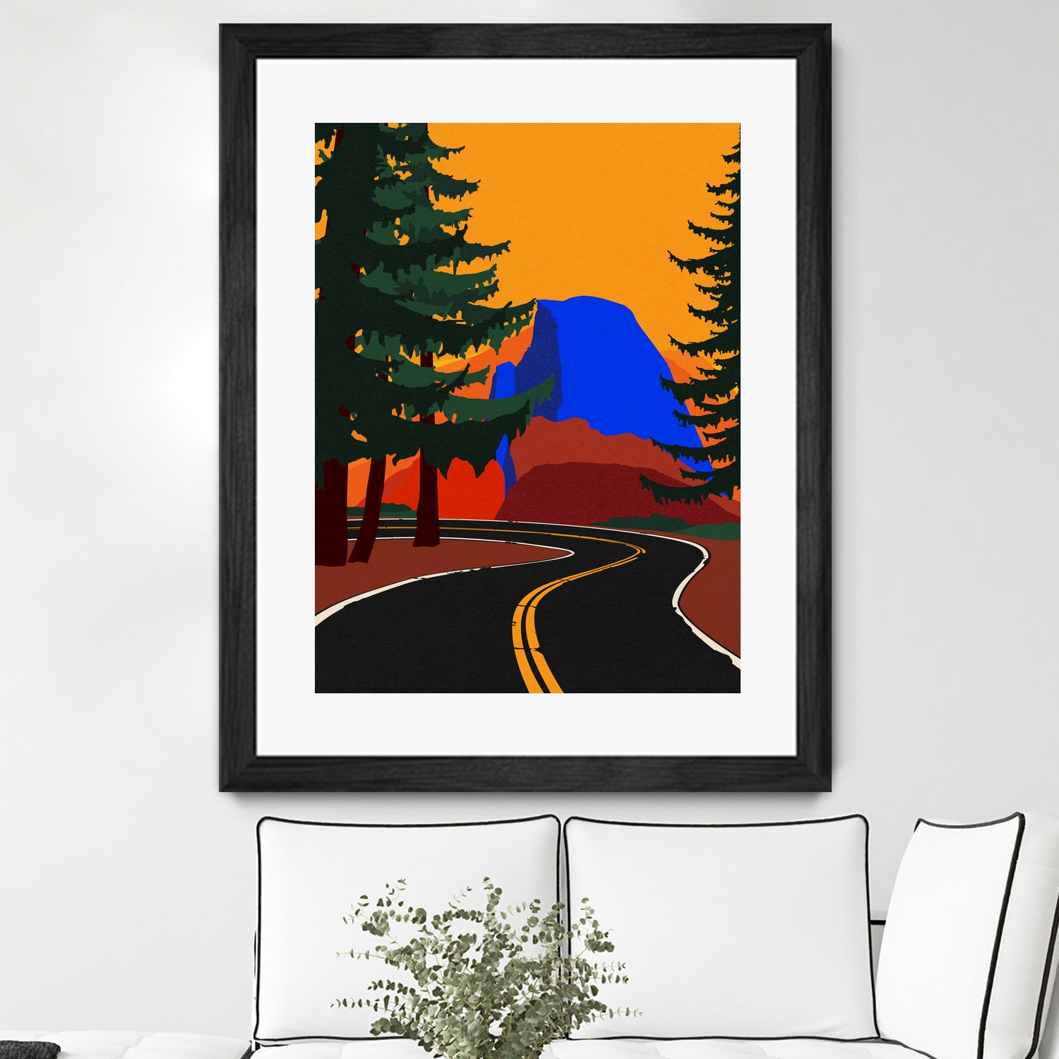 Clacier Road With Half Dome by Rosi Feist on GIANT ART - illustration half dome