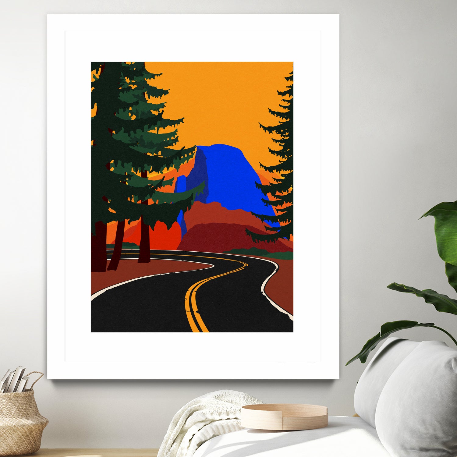 Clacier Road With Half Dome by Rosi Feist on GIANT ART - illustration half dome