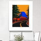 Clacier Road With Half Dome by Rosi Feist on GIANT ART - illustration half dome