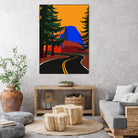 Clacier Road With Half Dome by Rosi Feist on GIANT ART - illustration half dome