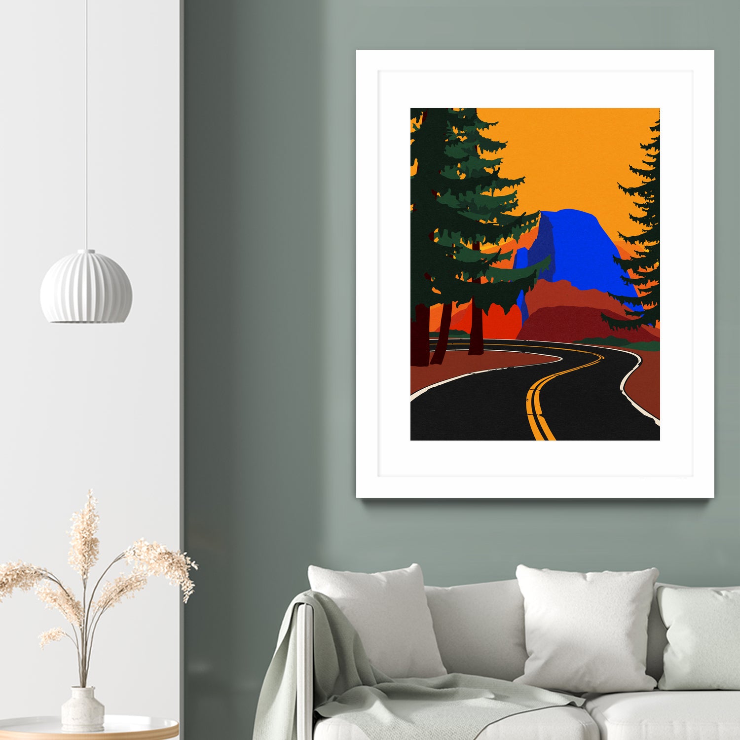 Clacier Road With Half Dome by Rosi Feist on GIANT ART - illustration half dome