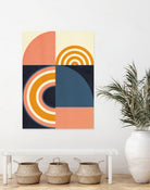 Rainbow Plus Shapes  Blue Mustard9 by Ana Rut Bre on GIANT ART - abstract abstract