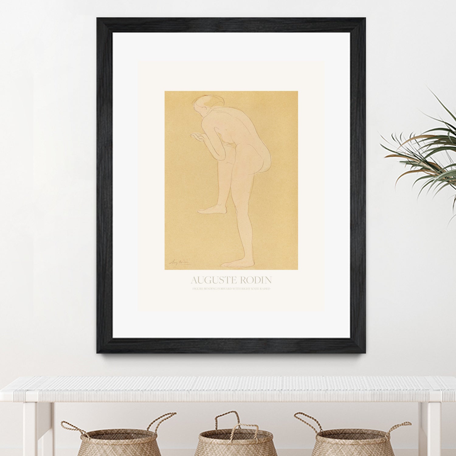 Figure Bending Forward With Right Knee Raised by Auguste Rodin on GIANT ART - auguste rodin figurative auguste rodin