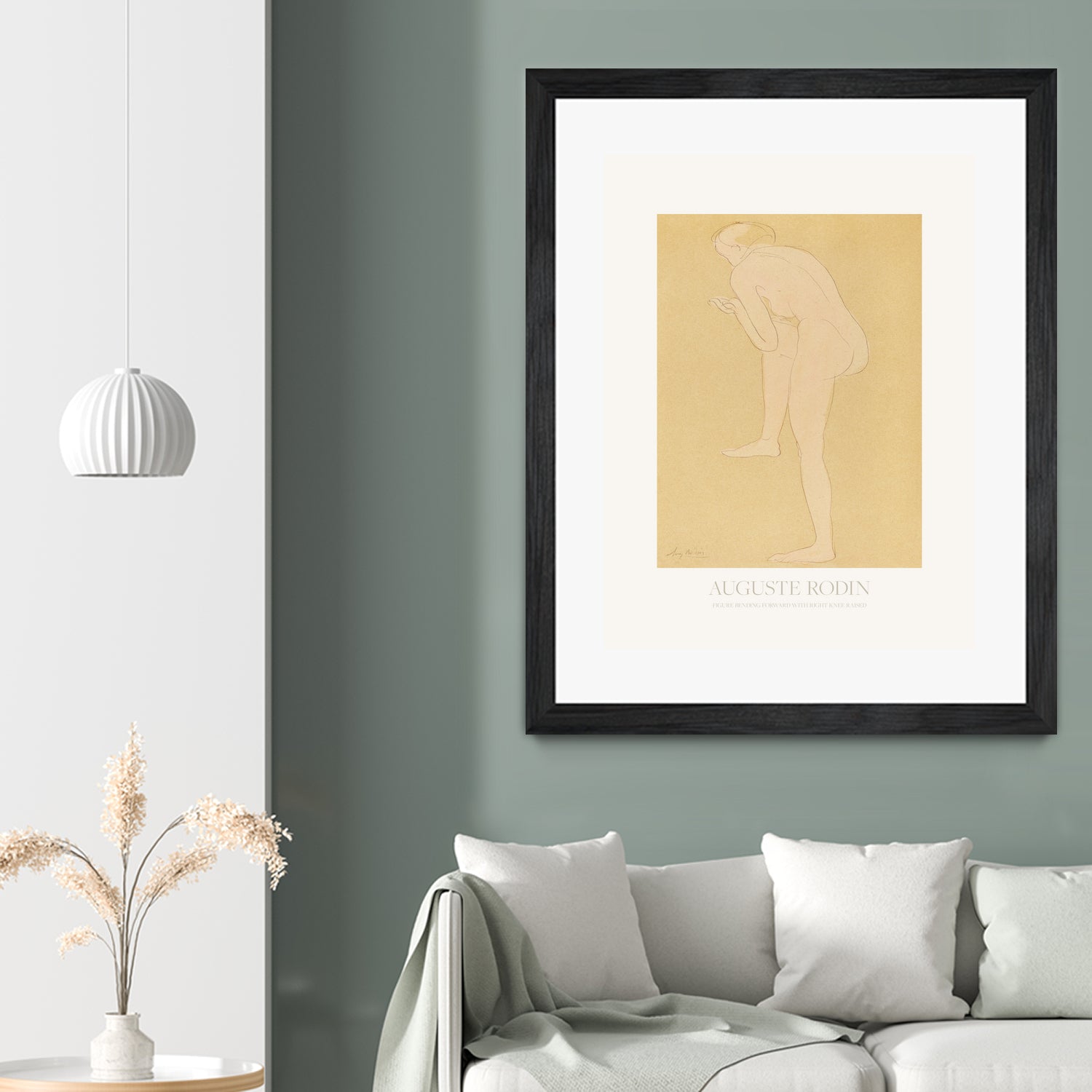 Figure Bending Forward With Right Knee Raised by Auguste Rodin on GIANT ART - auguste rodin figurative auguste rodin