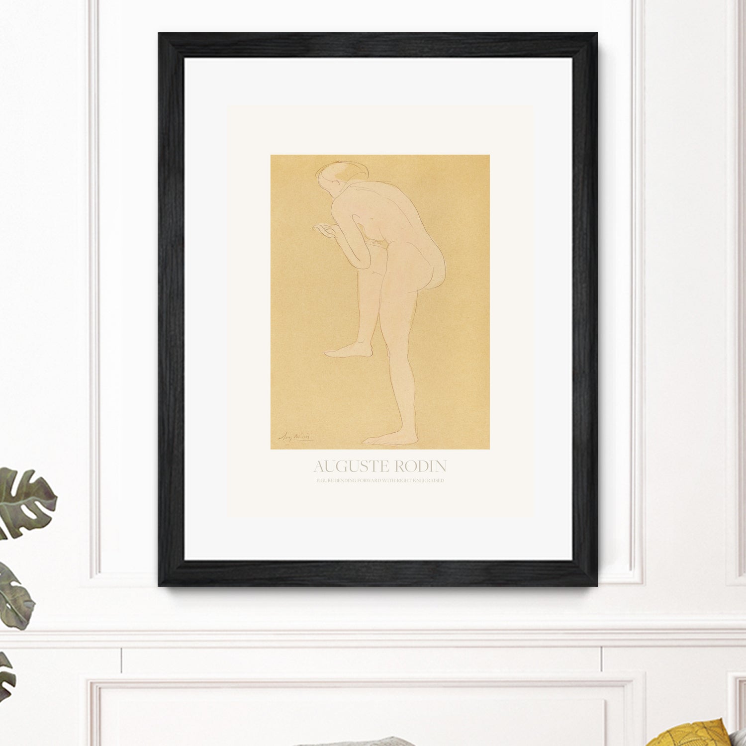 Figure Bending Forward With Right Knee Raised by Auguste Rodin on GIANT ART - auguste rodin figurative auguste rodin