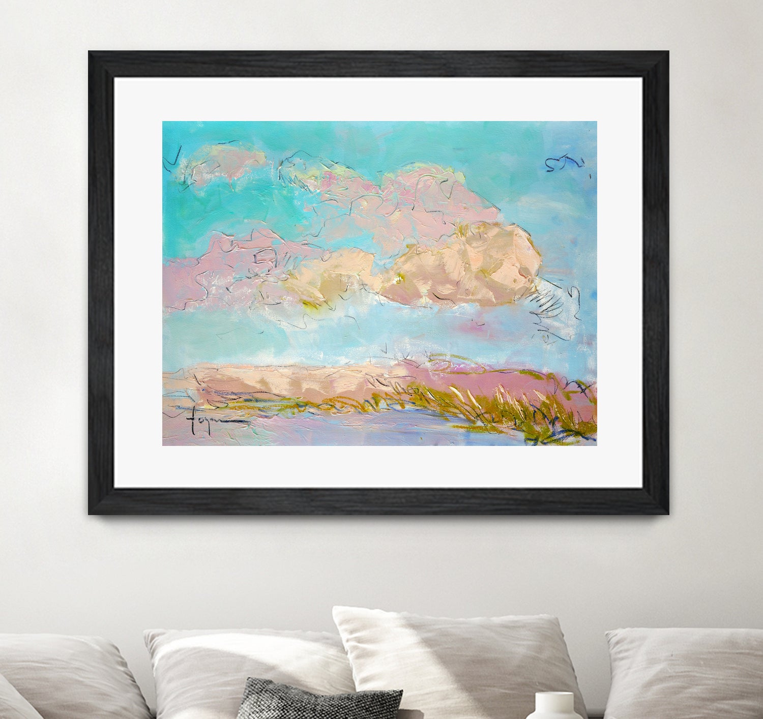 Pastel Sky Drift by Dorothy Fagan on GIANT ART - illustration abstract landscape painting