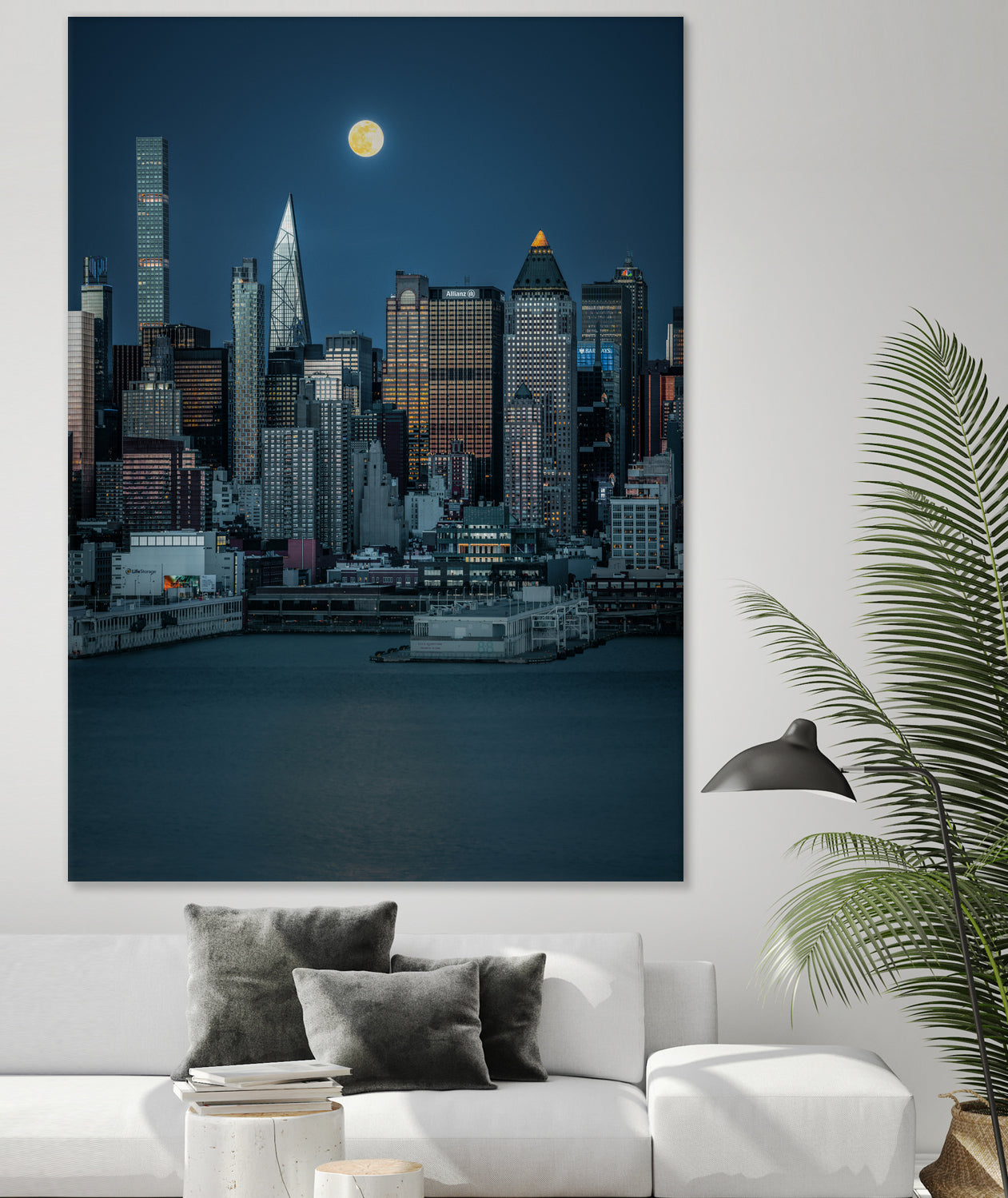 Lunar Elegance over Manhattan by Wei (David) Dai on GIANT ART - landscape usa