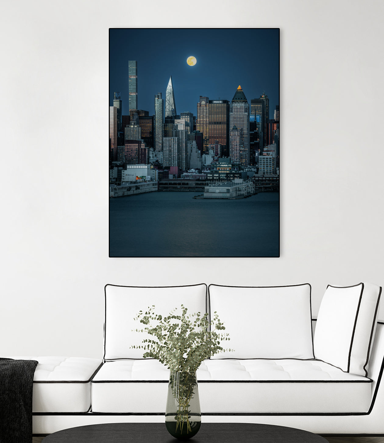 Lunar Elegance over Manhattan by Wei (David) Dai on GIANT ART - landscape usa