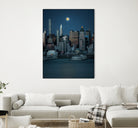 Lunar Elegance over Manhattan by Wei (David) Dai on GIANT ART - landscape usa