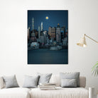 Lunar Elegance over Manhattan by Wei (David) Dai on GIANT ART - landscape usa