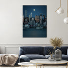 Lunar Elegance over Manhattan by Wei (David) Dai on GIANT ART - landscape usa