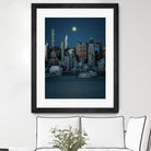 Lunar Elegance over Manhattan by Wei (David) Dai on GIANT ART - landscape usa