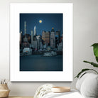 Lunar Elegance over Manhattan by Wei (David) Dai on GIANT ART - landscape usa