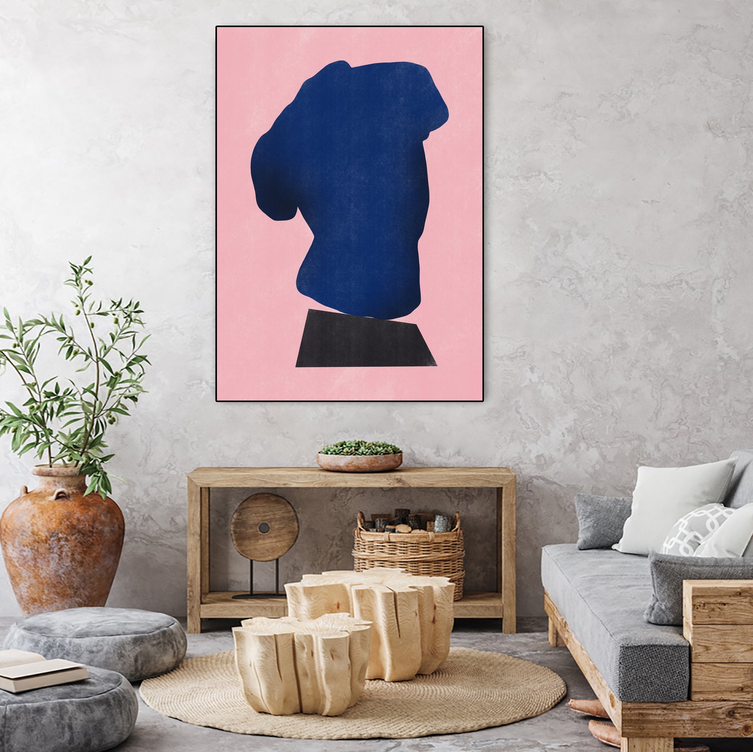 Stone Sculpture In Blue by Little Dean on GIANT ART