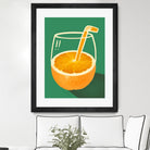 Vibrant Orange Cleverly Illustrated by Little Dean on GIANT ART - orange illustration food and drinks orange illustration