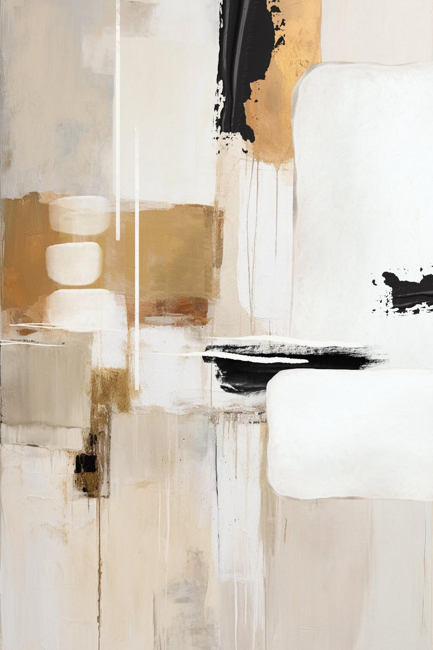 Abstract In Beige 3 by Sally on GIANT ART - ann moss