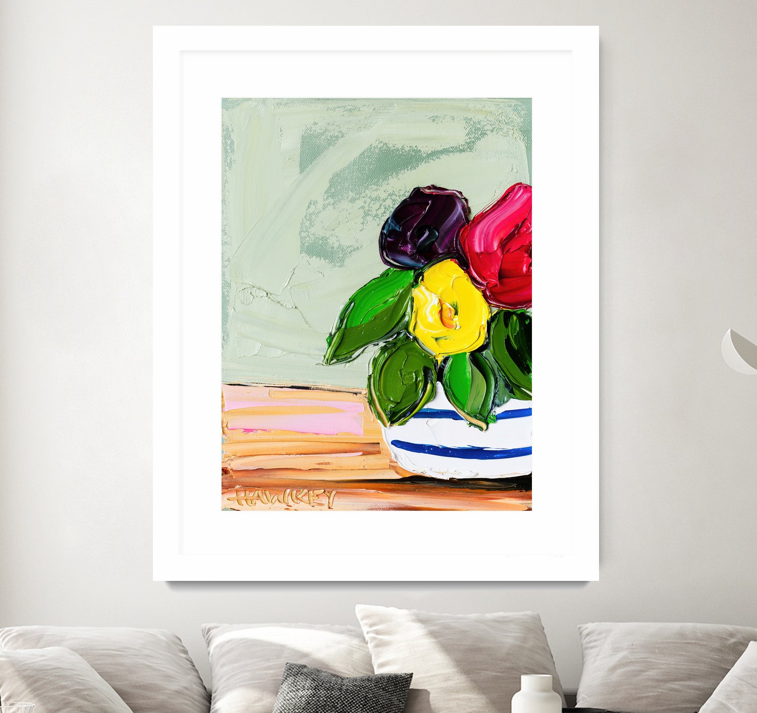 Cherished Aha Master by Angela on GIANT ART - red flowers floral