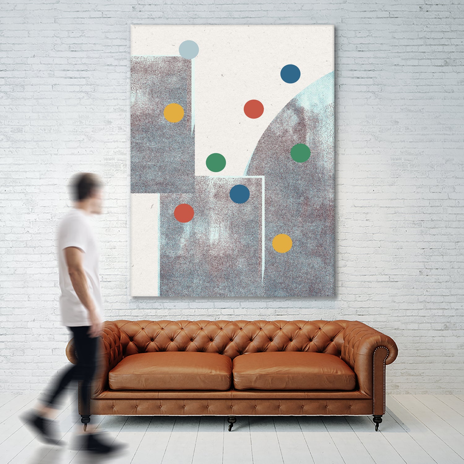 Retro Dots No.1 by The Miuus Studio  on GIANT ART - abstractt