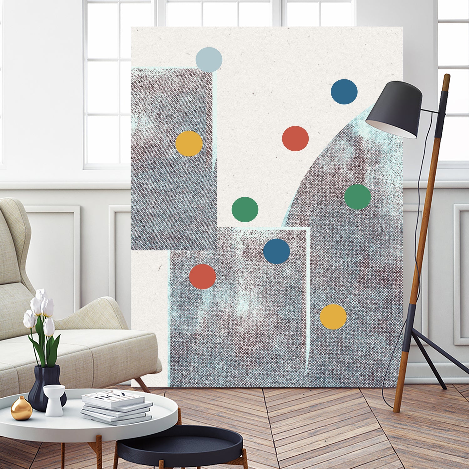 Retro Dots No.1 by The Miuus Studio  on GIANT ART - abstractt