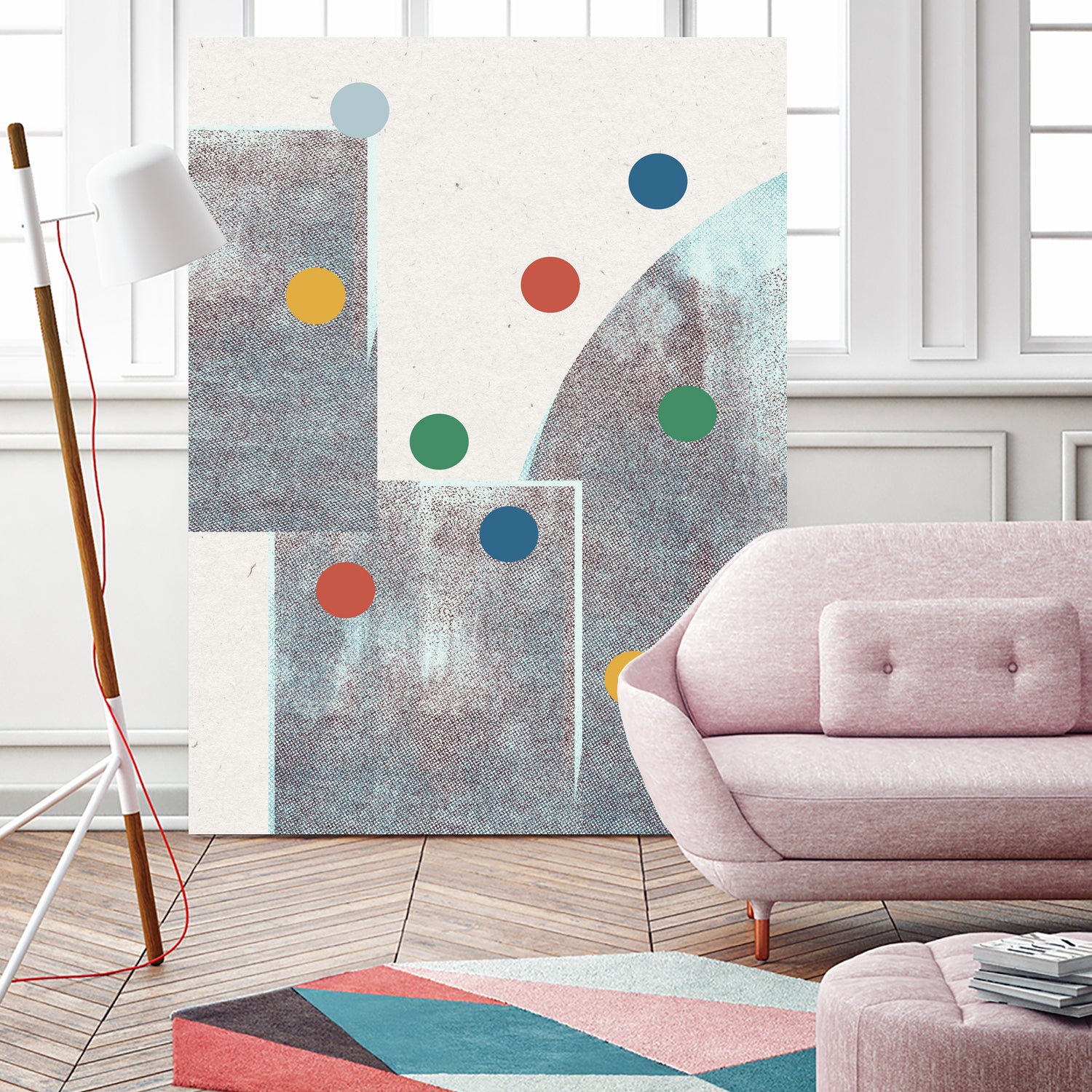 Retro Dots No.1 by The Miuus Studio  on GIANT ART - abstractt