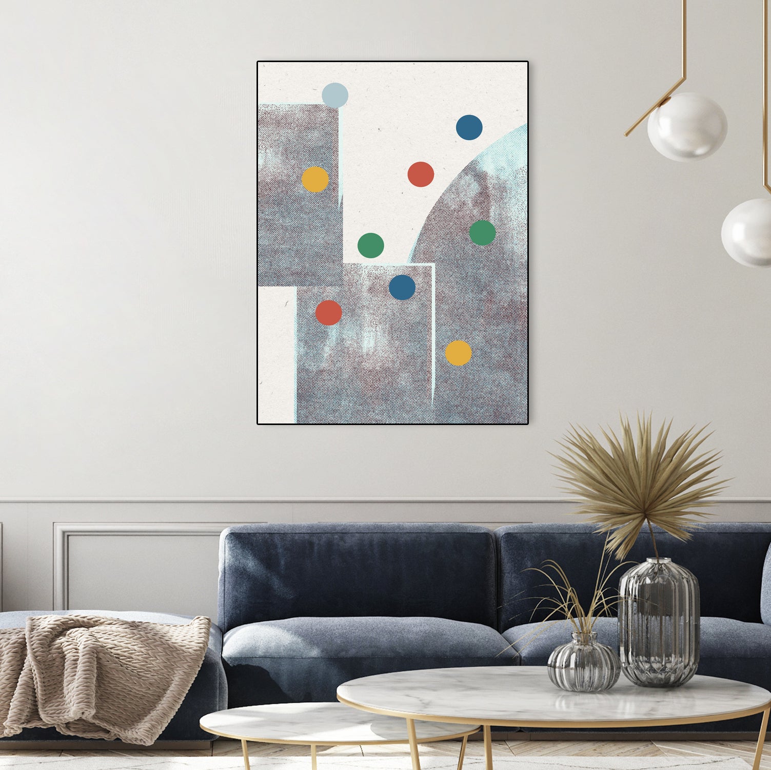 Retro Dots No.1 by The Miuus Studio  on GIANT ART - abstractt