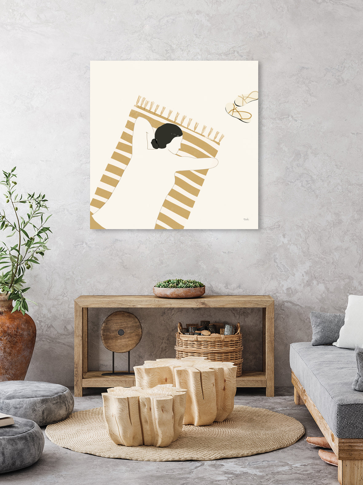 Burning Thoughts by Andi Bell Art on GIANT ART - landscape black and beige