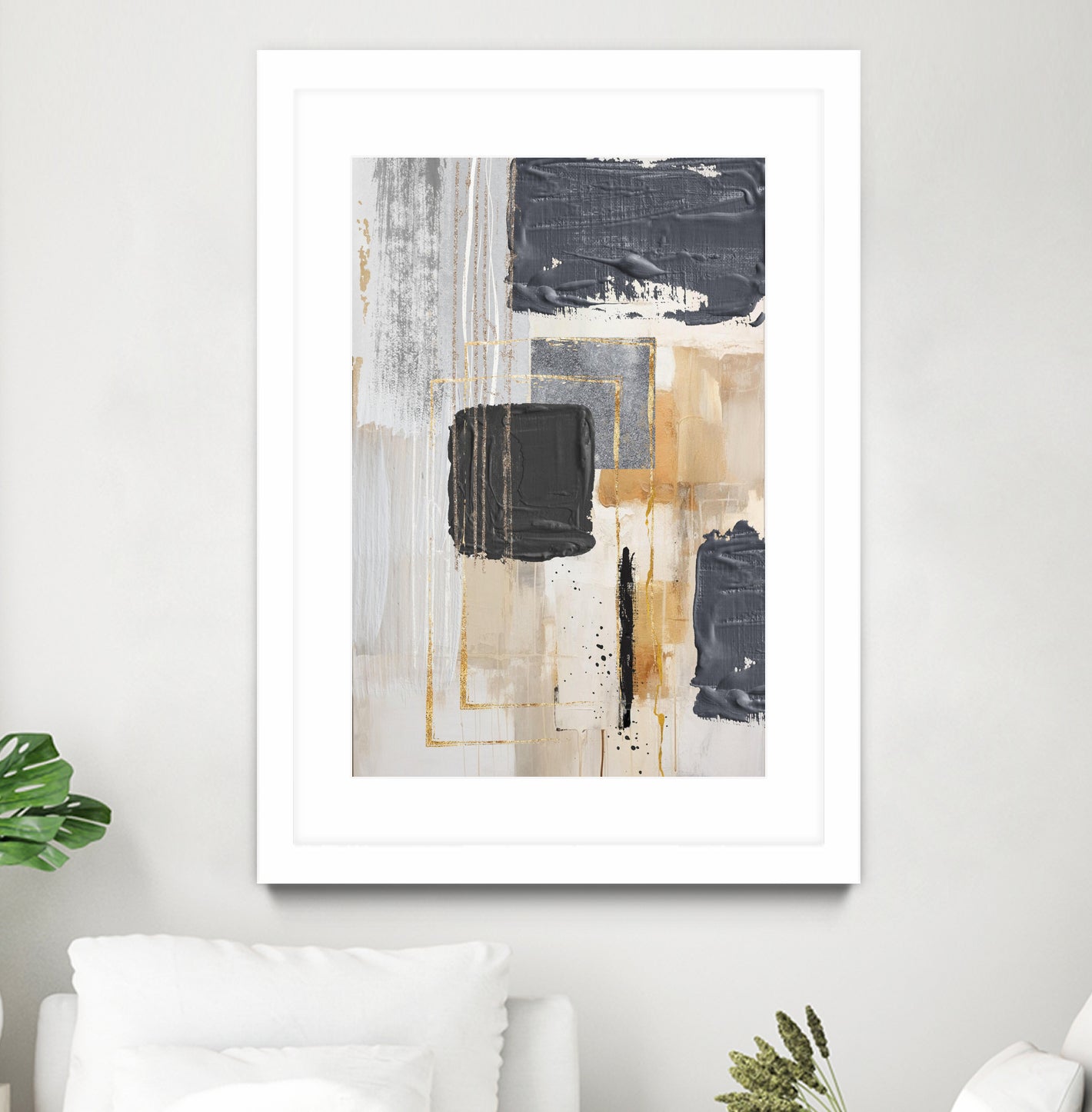 Neutral With Grey 1 by Sally on GIANT ART - ann moss