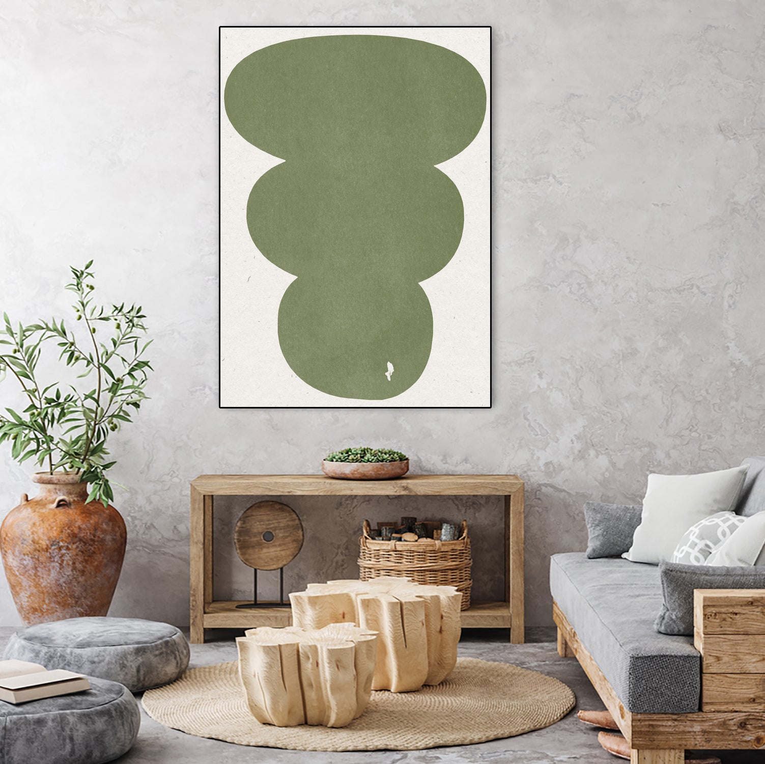 Greenery Simple Retro Shapes by THE MIUUS STUDIO on GIANT ART - abstract abstract