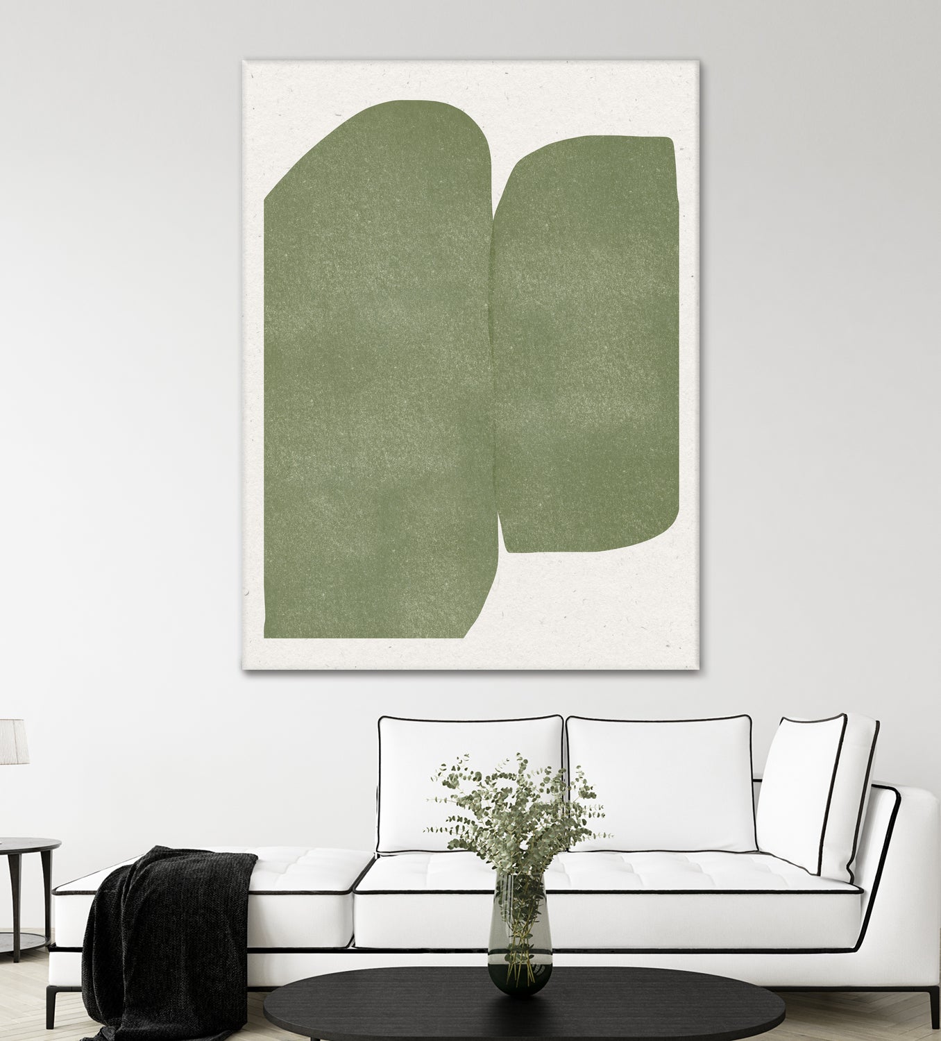 Green Paper Cut Modern by THE MIUUS STUDIO on GIANT ART - watercolor abstract