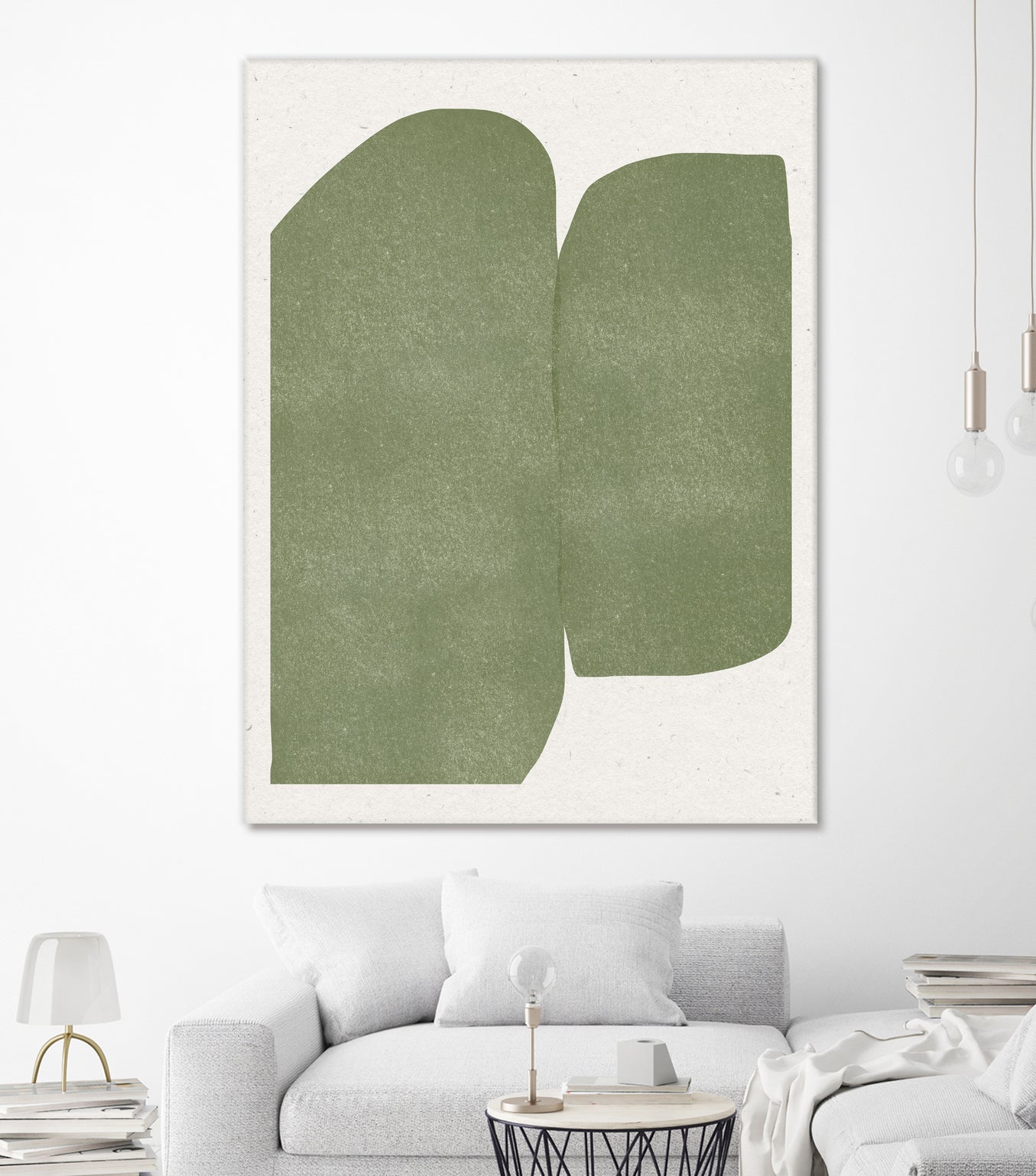 Green Paper Cut Modern by THE MIUUS STUDIO on GIANT ART - watercolor abstract